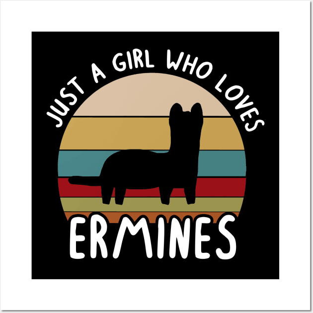 Ermine saying women ferret girl love Wall Art by FindYourFavouriteDesign